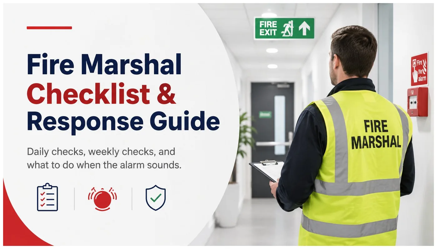 Fire marshal checklist: daily, weekly and emergency procedure