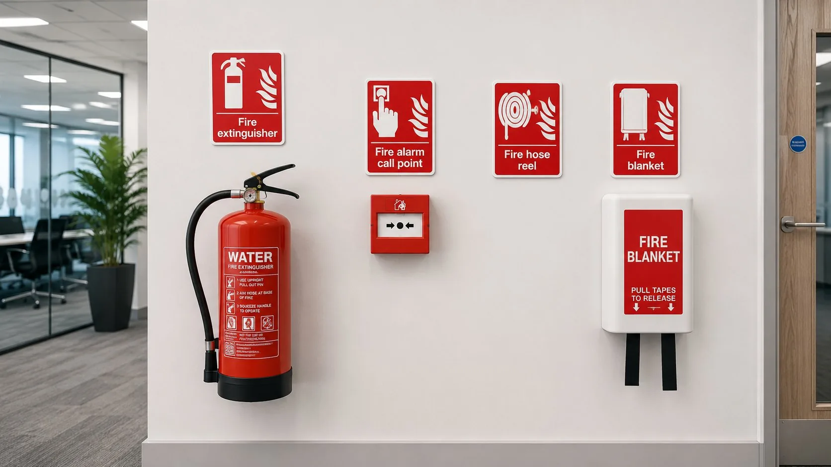 Photoluminescent fire exit sign