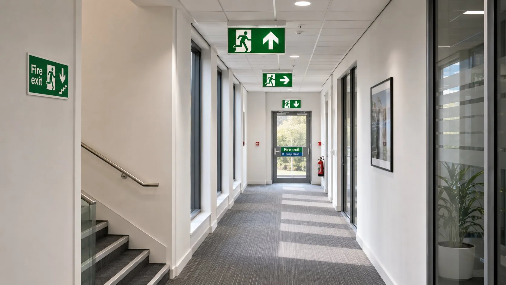 Fire exit signs