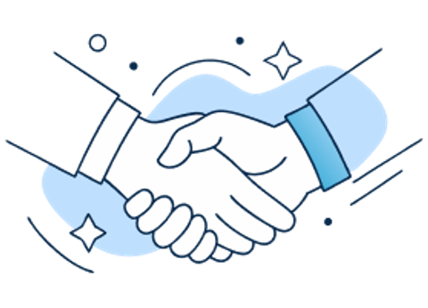 Colleagues shaking hands after fire warden training